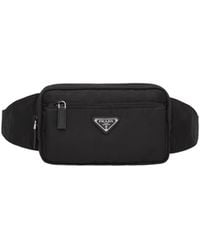 Prada - Urban Nylon And Saffiano Leather Mini Belt Bag - Lyst