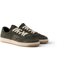 Prada - Downtown Re-Nylon And Suede Sneakers - Lyst