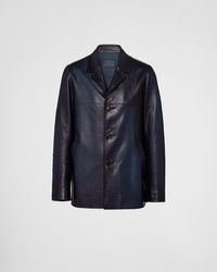 Prada - Nappa Leather Caban Jacket - Lyst