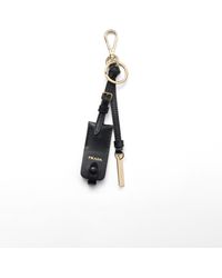 Prada - Schlüsselanhänger Mit Spiegeletui Aus Leder, Damen - Lyst