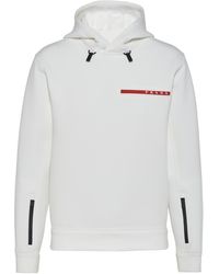 prada white hoodie