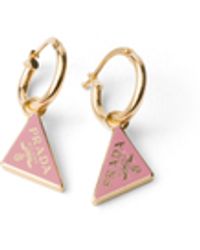 Prada - Enameled Metal Earrings - Lyst