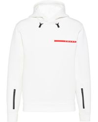 Prada - Recycled Double Jersey Hoodie - Lyst