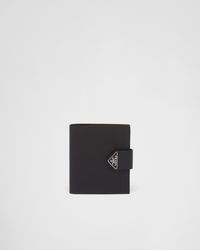 Prada - Saffiano Logo-Plaque Wallet - Lyst