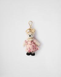 Prada - Ciondolo Da Borsa Teddy Con Anello - Lyst