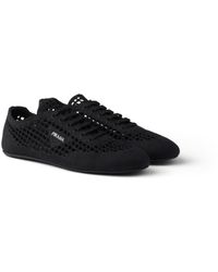 Prada - Collapse Crochet Laced Sneakers - Lyst