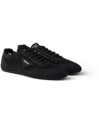 Prada - Collapse Crochet Laced Sneakers - Lyst