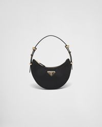 Prada - Arqué Re-nylon And Brushed Leather Mini Shoulder Bag - Lyst
