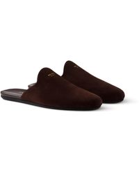 Prada - Suede Mules - Lyst
