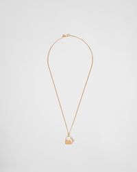Prada - Metal Necklace - Lyst