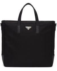 prada logo tote