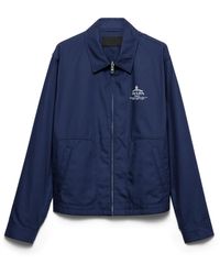 Prada - Cotton Blend Blouson Jacket - Lyst