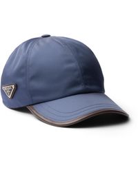 Prada - Re-Nylon And Leather Baseball Cap - Lyst