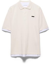 Prada - Cotton Polo Shirt - Lyst