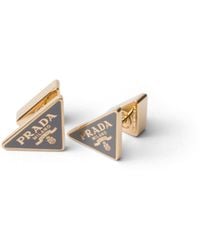 Prada - Enameled Metal Earrings - Lyst