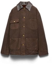 Prada - Canvas Oversized Jacket - Lyst