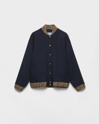 Prada - Double Cashmere And Wool Bomber Jacket - Lyst