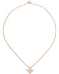 Prada - Eternal Gold Pendant Necklace In Pink Gold - Lyst