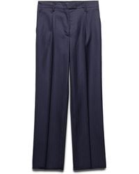 Prada - Wool Pinstripe Pants - Lyst