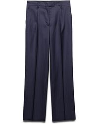 Prada - Pantalones De Lana Con Raya Diplomática, Mujer, Talla - Lyst