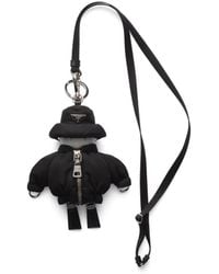 Prada - Llavero Charm De Robot Suave En Re-Nylon Con Bandolera, Mujer - Lyst