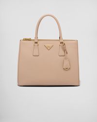 Prada - Large Galleria Saffiano Leather Bag - Lyst