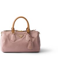Prada - Evasion Small Leather Top-Handle Bag - Lyst