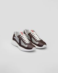 Prada - America's Cup Patent Leather And Bike Fabric Sneakers - Lyst
