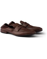 Prada - Shuffle Antiqued Leather Loafers - Lyst
