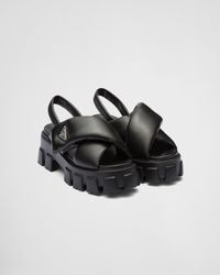 Prada - Padded Monolith Sandals - Lyst