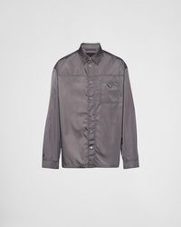 Prada - Camicia Oversize In Re-nylon - Lyst