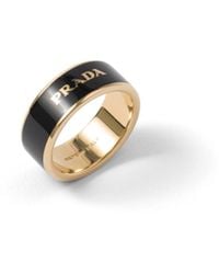 Prada - Enameled Metal Ring, Size 11 - Lyst
