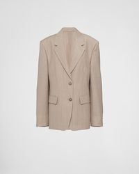 Prada - Single-breasted Light Mohair Jacket - Lyst
