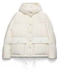 Prada - Medium-Weight Hooded Soft Fabric Down Jacket - Lyst