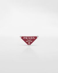 Prada - Emaillierte Gürtelschließe Aus Metall - Lyst