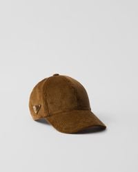 Prada - Corduroy Six-Panel Baseball Cap - Lyst