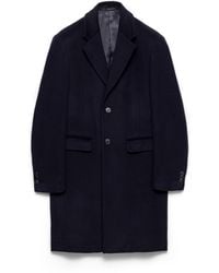 Prada - Single-Breasted Wool And Cashmere Coat - Lyst