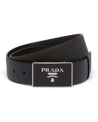 Prada - Gürtel Aus Saffiano-Leder, Herren, Größe - Lyst
