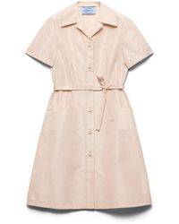 Prada - Faille Shirt Dress - Lyst