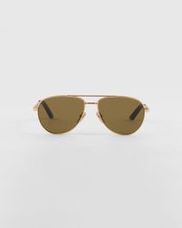 Prada - Sunglasses With Iconic Metal Plaque - Lyst