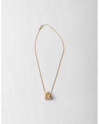 Prada - Metal Necklace - Lyst