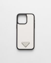 Prada - Saffiano Leather Cover For Iphone 15 Pro Max - Lyst