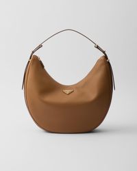 Prada - Arqué Large Leather Shoulder Bag - Lyst