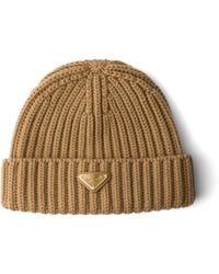Prada - Strickmütze Aus Wolle, Damen, Größe - Lyst