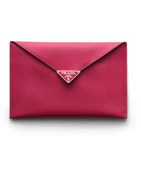 Prada - Pochette A Busta Con Pattina - Lyst