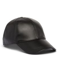 Prada - Nappa Leather Baseball Cap - Lyst