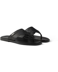 Prada - Leather Thong Sandals, Size 6 - Lyst