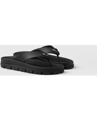 Prada - Rubber Thong Sandals - Lyst