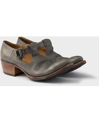 Prada - Schuhe Aus Antikem Leder Mit Schließe - Lyst