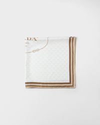 Prada - Printed Silk Twill Jacquard Scarf 90 X 90 Cm - Lyst